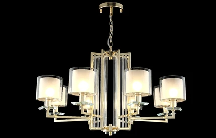 Подвесная люстра Crystal Lux NICOLAS NICOLAS SP-PL8 GOLD/WHITE