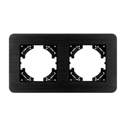 Рамка на 2 поста FRM-AKIRY-AL-2-BK Arlight 049725