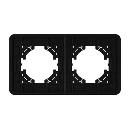 Рамка на 2 поста FRM-AKIRY-AL-2-BK Arlight 049725