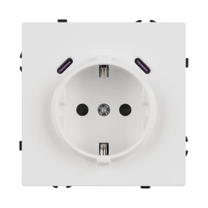 Розетка с/з со шторками + USB SCT-NOBE-MUCC-SFPL-WH Arlight 061818