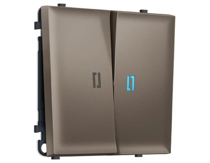 Выключатель проходной двухклавишный с подсветкой Ambrella Volt SIGMA MS634040