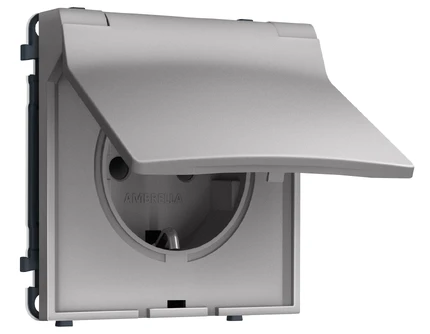 Розетка с/з со шторками и крышкой IP44 Ambrella Volt SIGMA MS508010