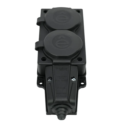 Розеточный блок на 2 поста Systeme Electric MULTISET MST4102BK