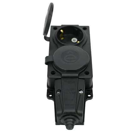 Розеточный блок на 2 поста Systeme Electric MULTISET MST4102BK