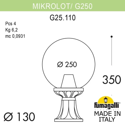 Ландшафтный светильник Fumagalli MICROLOT/G250 G25.110.000.AZE27
