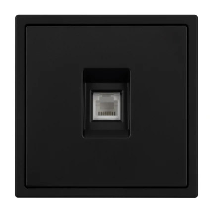 Розетка телефонная RJ-11 NOBE SCT-MTL1-SFPL-BK Arlight 054301(1)