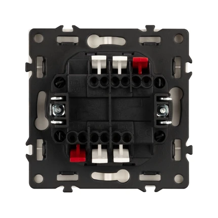 Выключатель проходной двухклавишный с подсветкой NOBE SWT-MKP2-SFPL-L-GD Arlight 054268(1)