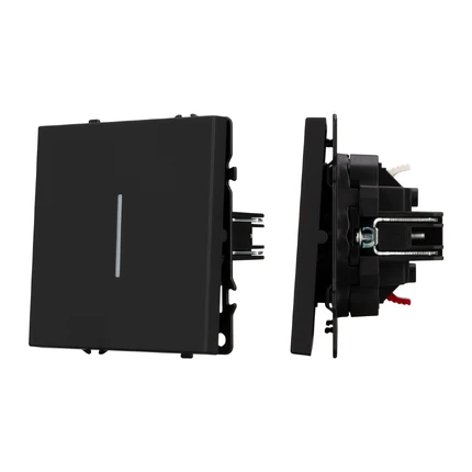 Выключатель кнопочный с подсветкой LED SWT-NOBE-MKR1-SFPL-L-BK Arlight 061734