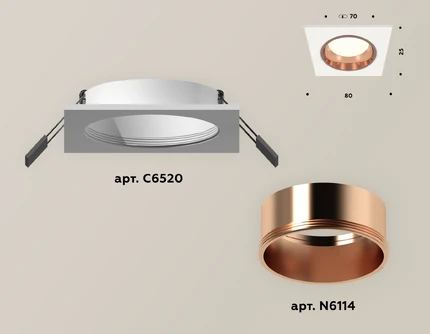 Точечный встраиваемый светильник Ambrella light TECHNO XC6520005