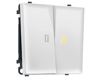 Выключатель проходной двухклавишный с подсветкой Ambrella Volt SIGMA MS124030