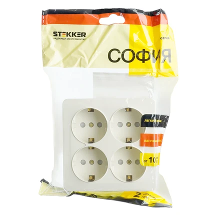 Розетка с/з Stekker СОФИЯ 49509