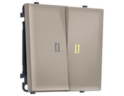 Выключатель двухклавишный с подсветкой Ambrella Volt SIGMA MS364010