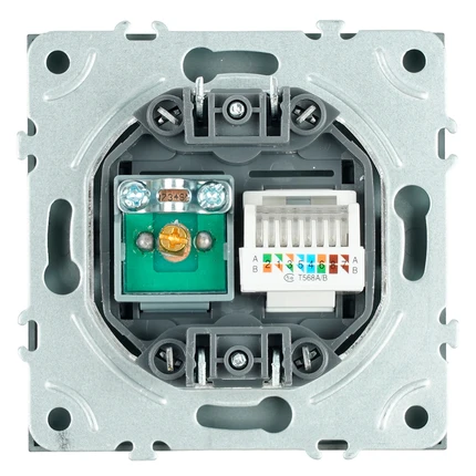 Розетка TV + интернет RJ-45 Stekker ЭМИЛИ 49950