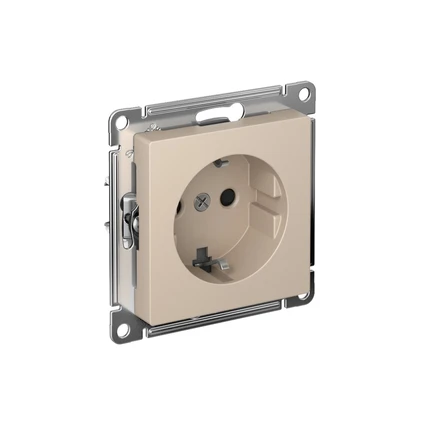Розетка с/з со шторками Systeme Electric ATLASDESIGN ATN001245S
