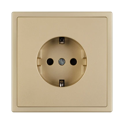 Розетка с/з со шторками NOBE SCT-MEU-SFPL-GD Arlight 054278(1)