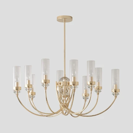Люстра на штанге Crystal Lux SECRET SP10 GOLD