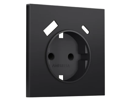 Лицевая панель для розетки с/з со шторками + USB Ambrella Volt SIGMA SP8100
