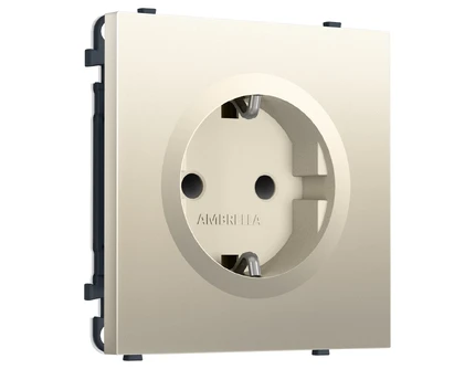 Розетка с/з со шторками Ambrella Volt SIGMA MS547010