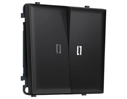 Выключатель проходной двухклавишный с подсветкой Ambrella Volt SIGMA MS804035