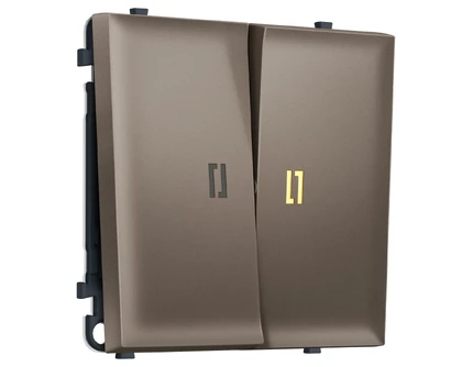 Выключатель проходной двухклавишный с подсветкой Ambrella Volt SIGMA MS634030