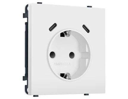 Розетка с/з со шторками + USB Ambrella Volt SIGMA MS830510