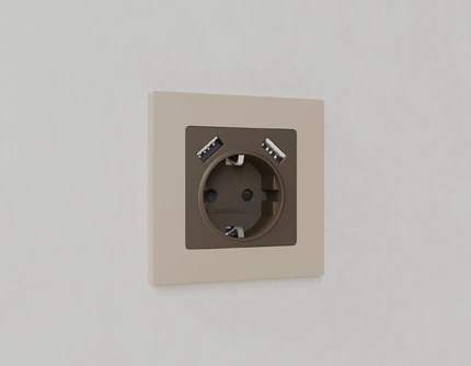 Рамка на 1 пост Ambrella Volt QUBI AF250361
