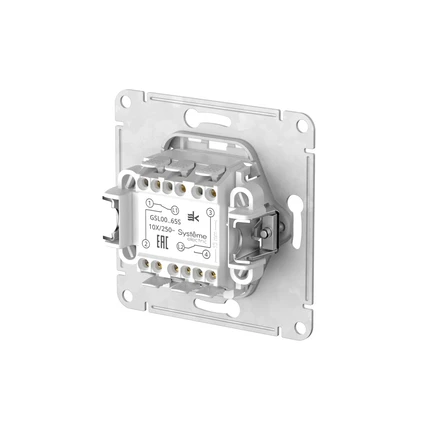 Переключатель двухклавишный Systeme Electric GLOSSA GSL000165S