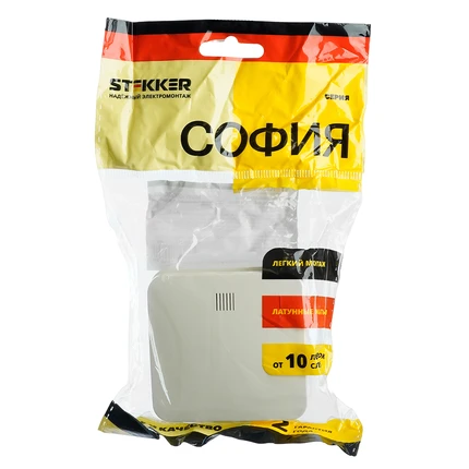 Выключатель одноклавишный с подсветкой Stekker СОФИЯ 49472
