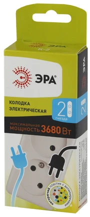 Розеточный блок на 2 поста Эра K-2 Б0003474