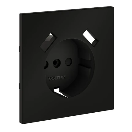 Лицевая панель для розетки с/з со шторками + USB VOLTUM S70 VLS000908