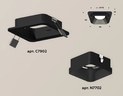 Точечный встраиваемый светильник Ambrella light TECHNO XC7902002