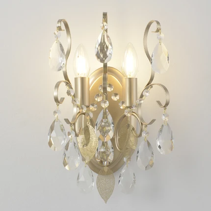 Настенный светильник Crystal Lux ESMIRALDA AP2 GOLD