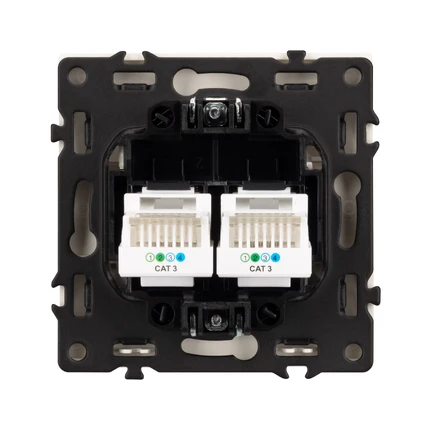 Розетка телефонная RJ-11 NOBE SCT-MTL2-SFPL-WH Arlight 054308(1)