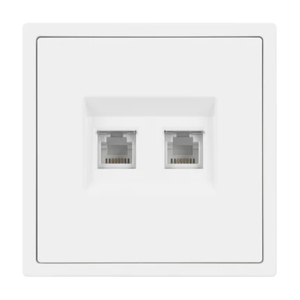 Розетка телефонная RJ-11 NOBE SCT-MTL2-SFPL-WH Arlight 054308(1)