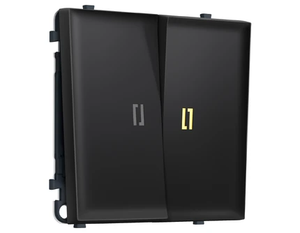 Выключатель проходной двухклавишный с подсветкой Ambrella Volt SIGMA MS804030