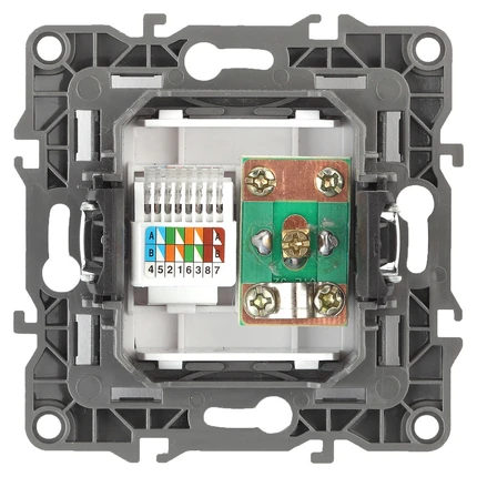 Розетка TV+Интернет RJ-45 IP20 Эра СЕРИЯ 12 12-3110-03 Б0027443
