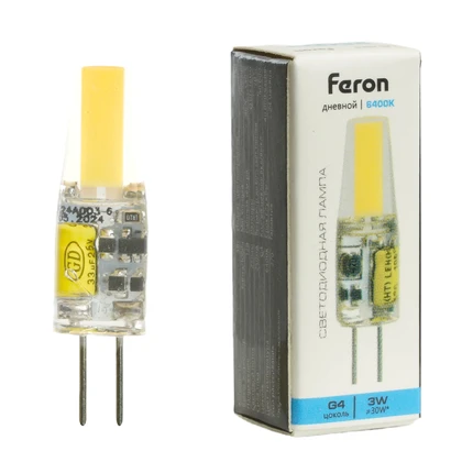 Светодиодная лампа LB-424 Feron Капсульная 3W 250Lm 6400К G4 51172