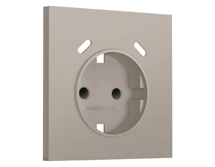 Лицевая панель для розетки с/з со шторками + USB Ambrella Volt SIGMA SP3705