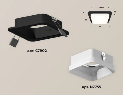 Точечный встраиваемый светильник Ambrella light TECHNO XC7902013