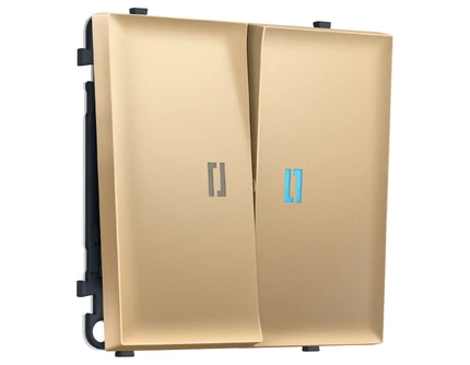 Выключатель проходной двухклавишный с подсветкой Ambrella Volt SIGMA MS884040