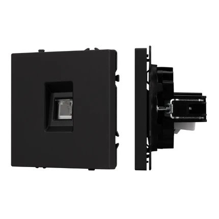 Розетка телефонная RJ-11 SCT-NOBE-MTL1-SFPL-BK Arlight 054301