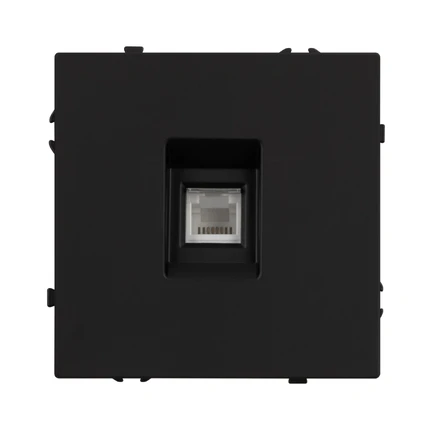 Розетка телефонная RJ-11 SCT-NOBE-MTL1-SFPL-BK Arlight 054301