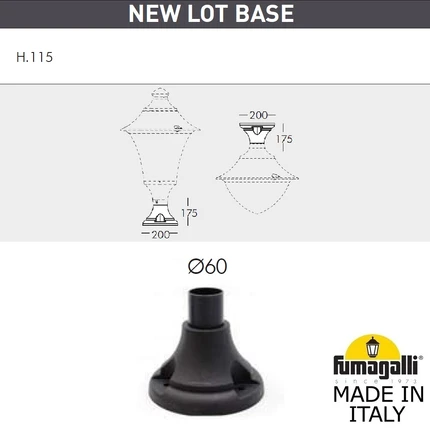 Ландшафтный светильник Fumagalli NEW LOT/GLOBE 400 modern G41.115.000.LYE27
