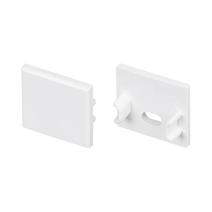 Комплект заглушек для FANTOM-BENT-W16 белых с отверстием + глухая (2шт) Arlight 064491