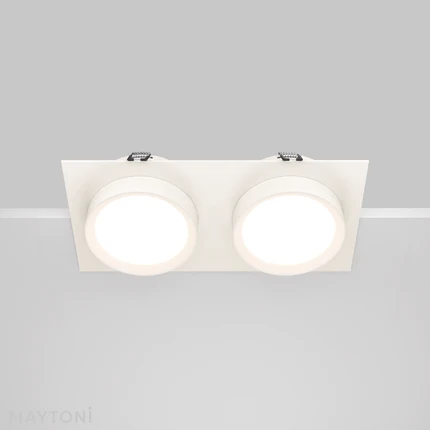 Точечный встраиваемый светильник Maytoni HOOP DL086-02-GX53-SQ-W