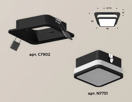 Точечный встраиваемый светильник Ambrella light TECHNO XC7902012
