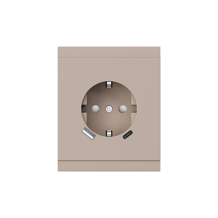 Розетка с/з + USB Kranz SETE KR-79-0704-2