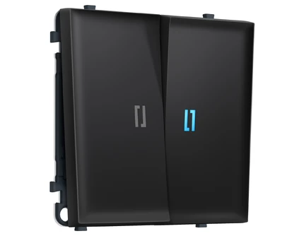 Выключатель проходной двухклавишный с подсветкой Ambrella Volt SIGMA MS804040