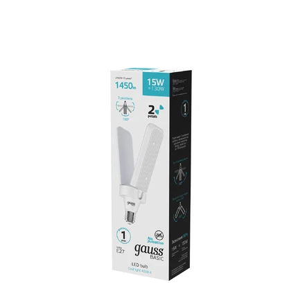 Светодиодная лампа Gauss BASIC 15W 1450Lm 4000K E27 11732212