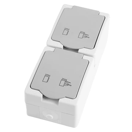 Розетка с/з с крышкой IP54 Stekker ВЕЛЕНА 49737